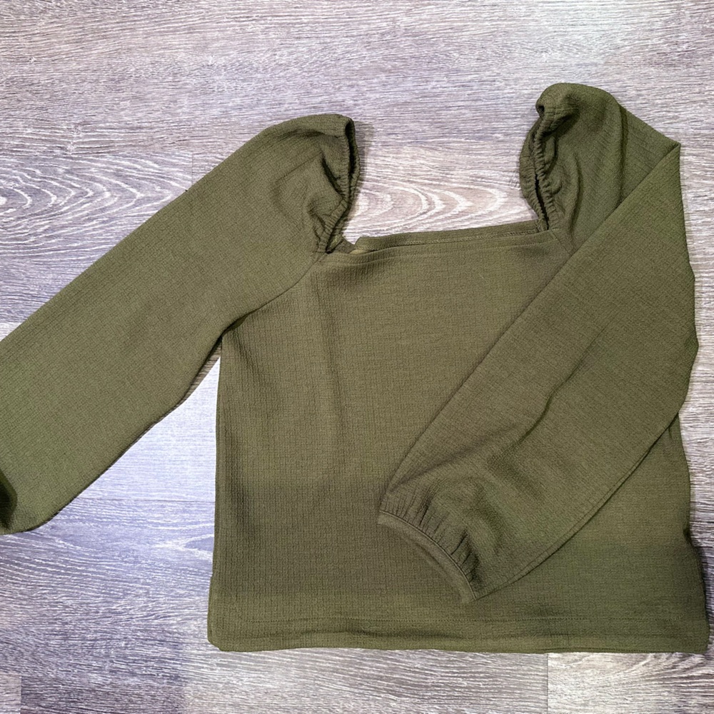 Madewell Green Square Neck Top